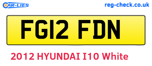 FG12FDN are the vehicle registration plates.
