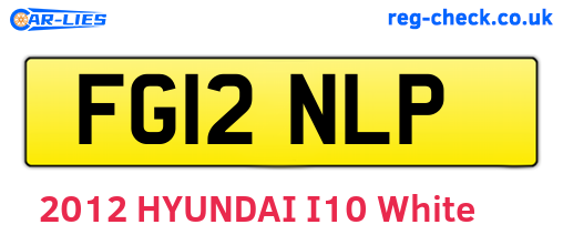 FG12NLP are the vehicle registration plates.