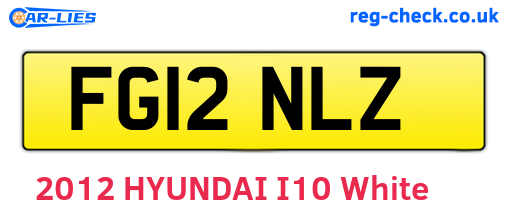 FG12NLZ are the vehicle registration plates.