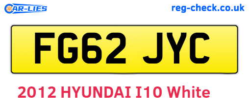 FG62JYC are the vehicle registration plates.