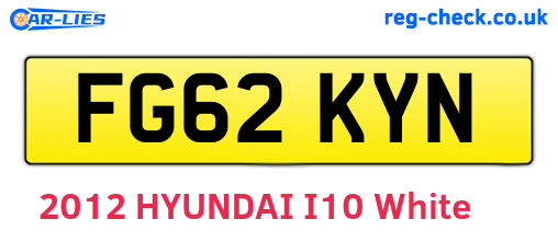 FG62KYN are the vehicle registration plates.