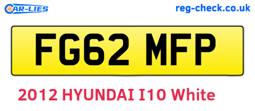 FG62MFP are the vehicle registration plates.