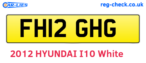 FH12GHG are the vehicle registration plates.