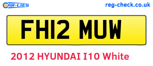 FH12MUW are the vehicle registration plates.