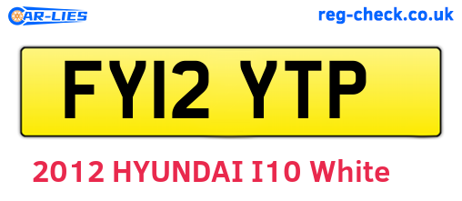 FY12YTP are the vehicle registration plates.