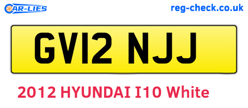 GV12NJJ are the vehicle registration plates.