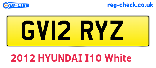 GV12RYZ are the vehicle registration plates.