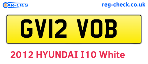 GV12VOB are the vehicle registration plates.