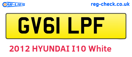 GV61LPF are the vehicle registration plates.