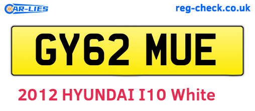 GY62MUE are the vehicle registration plates.