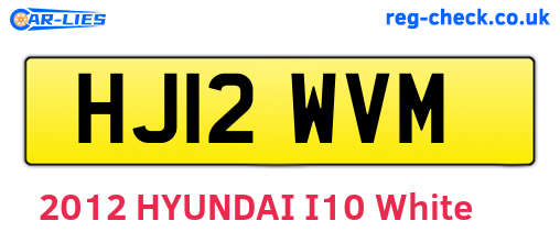HJ12WVM are the vehicle registration plates.