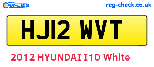 HJ12WVT are the vehicle registration plates.