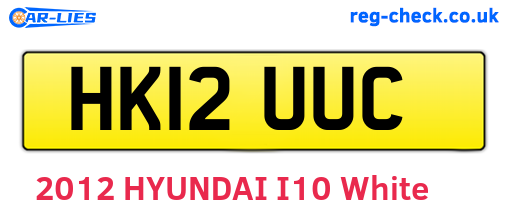 HK12UUC are the vehicle registration plates.