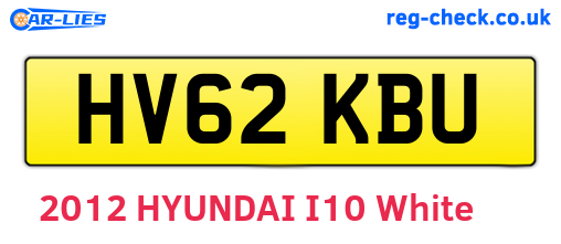 HV62KBU are the vehicle registration plates.
