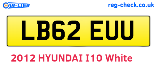 LB62EUU are the vehicle registration plates.