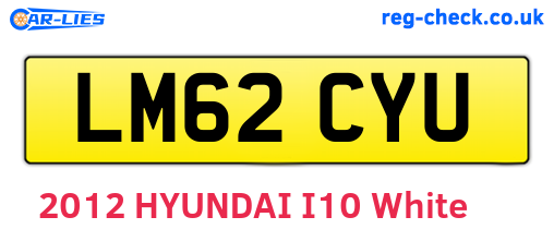 LM62CYU are the vehicle registration plates.