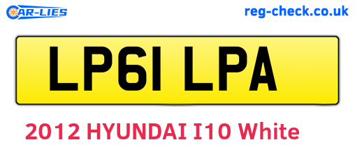 LP61LPA are the vehicle registration plates.