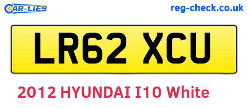 LR62XCU are the vehicle registration plates.