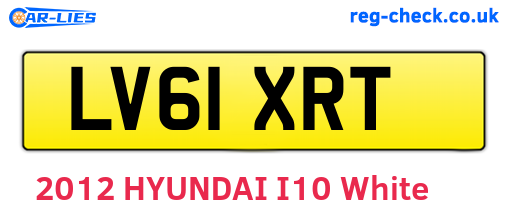 LV61XRT are the vehicle registration plates.