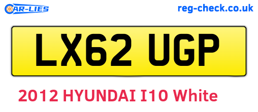 LX62UGP are the vehicle registration plates.