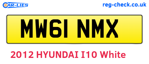 MW61NMX are the vehicle registration plates.