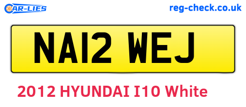 NA12WEJ are the vehicle registration plates.