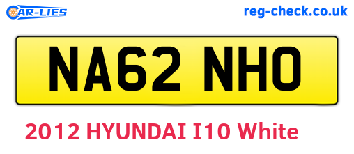 NA62NHO are the vehicle registration plates.