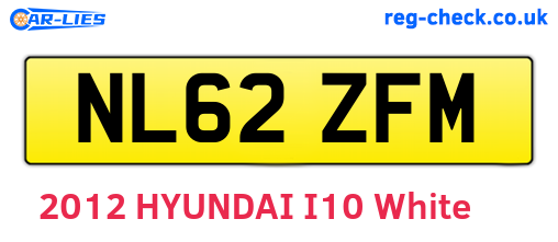 NL62ZFM are the vehicle registration plates.
