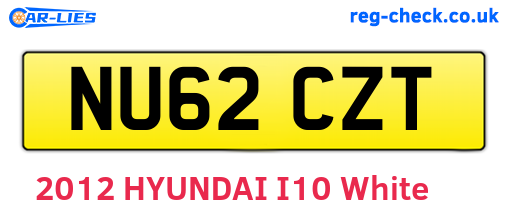 NU62CZT are the vehicle registration plates.
