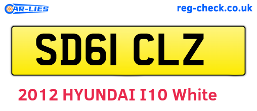 SD61CLZ are the vehicle registration plates.