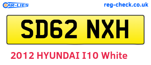 SD62NXH are the vehicle registration plates.
