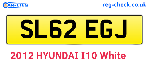 SL62EGJ are the vehicle registration plates.