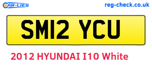 SM12YCU are the vehicle registration plates.