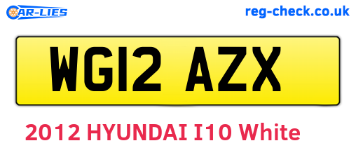 WG12AZX are the vehicle registration plates.