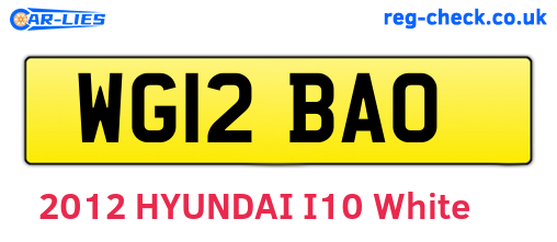 WG12BAO are the vehicle registration plates.