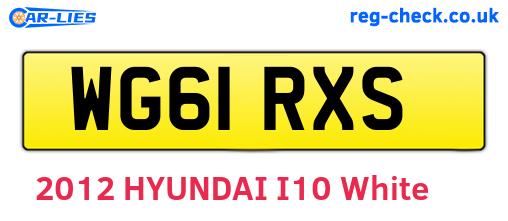 WG61RXS are the vehicle registration plates.