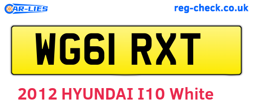 WG61RXT are the vehicle registration plates.