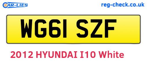 WG61SZF are the vehicle registration plates.
