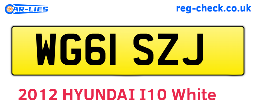 WG61SZJ are the vehicle registration plates.