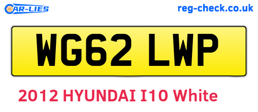 WG62LWP are the vehicle registration plates.