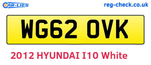 WG62OVK are the vehicle registration plates.