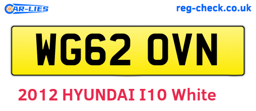 WG62OVN are the vehicle registration plates.