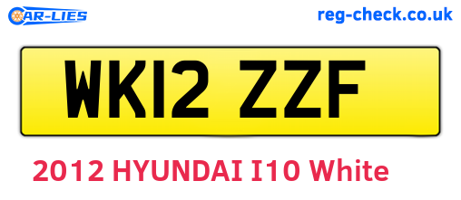 WK12ZZF are the vehicle registration plates.