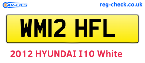 WM12HFL are the vehicle registration plates.