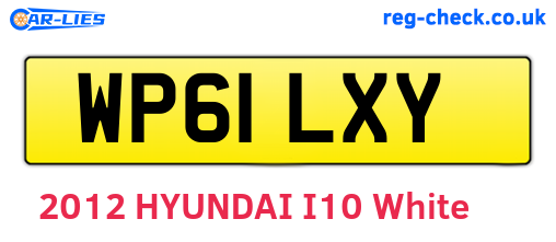 WP61LXY are the vehicle registration plates.