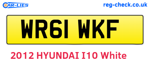 WR61WKF are the vehicle registration plates.