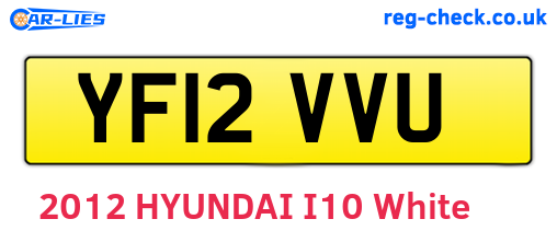 YF12VVU are the vehicle registration plates.