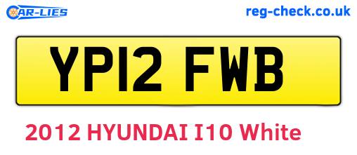 YP12FWB are the vehicle registration plates.