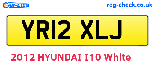 YR12XLJ are the vehicle registration plates.