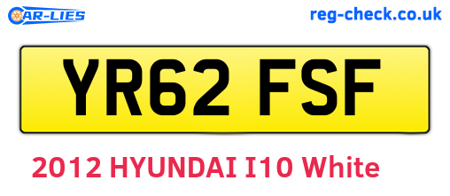 YR62FSF are the vehicle registration plates.